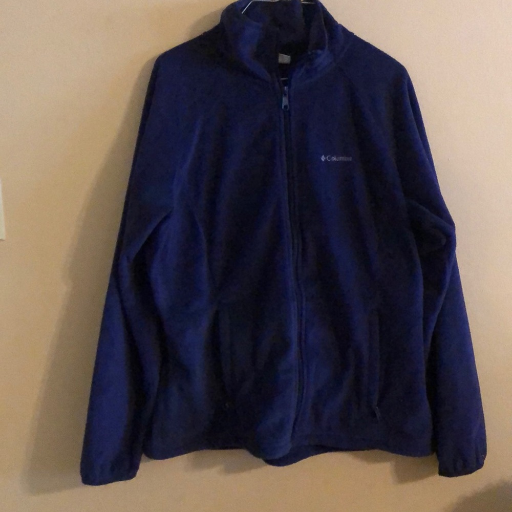 Columbia micro fleece dark plum jacket